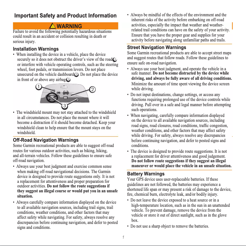 First page image of the manual for Rino 650t