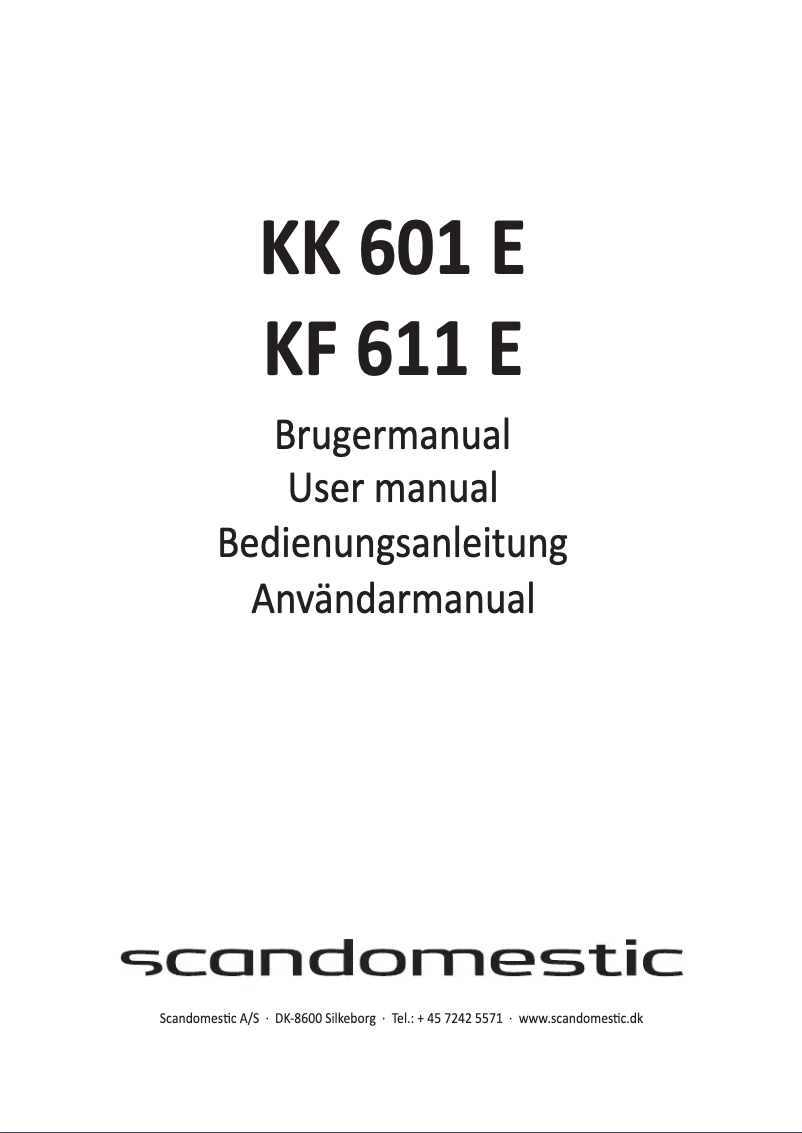 Page 1 of the manual User Manual Scancool KK 601 E