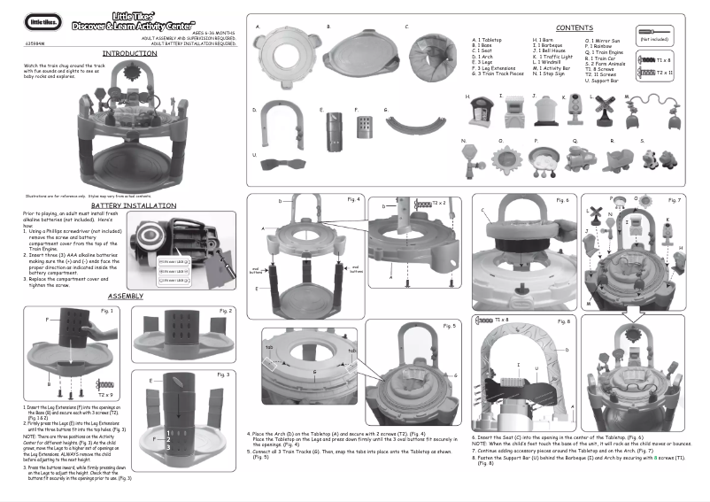 First page image of the manual for Discover & Learn Activiteiten Center