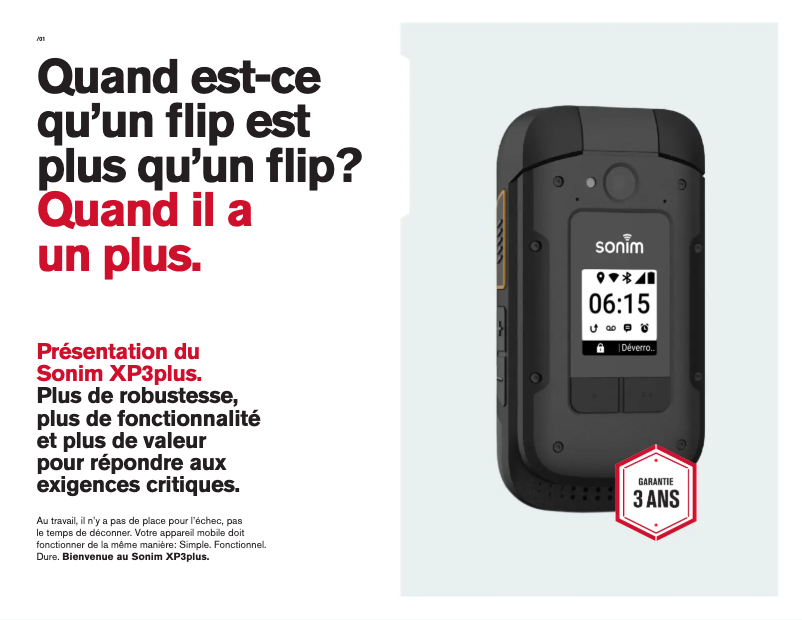 First page image of the manual for XP3 Plus