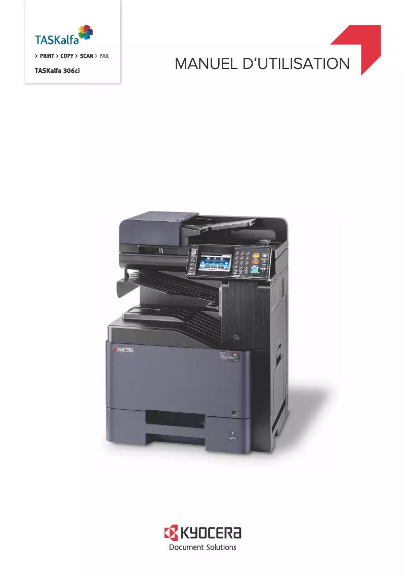 Page 1 of the manual User Manual Kyocera TASKalfa 306ci