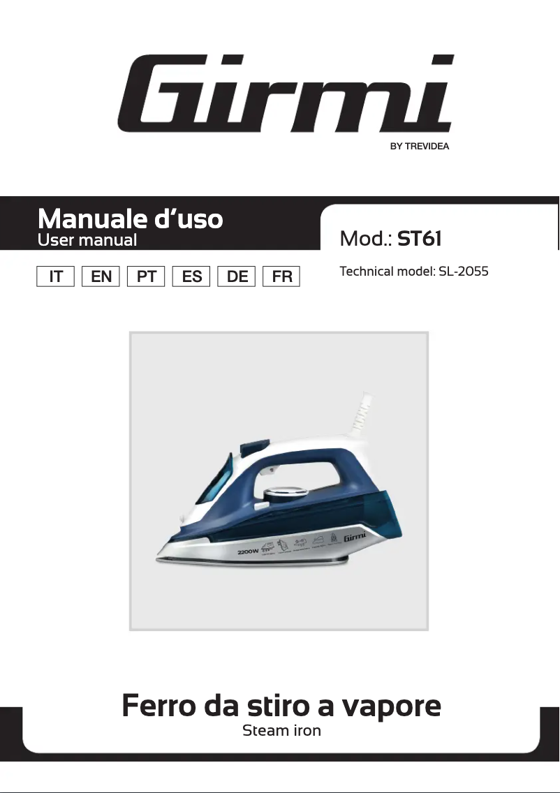 Page 1 de la notice Manuel utilisateur Girmi ST61