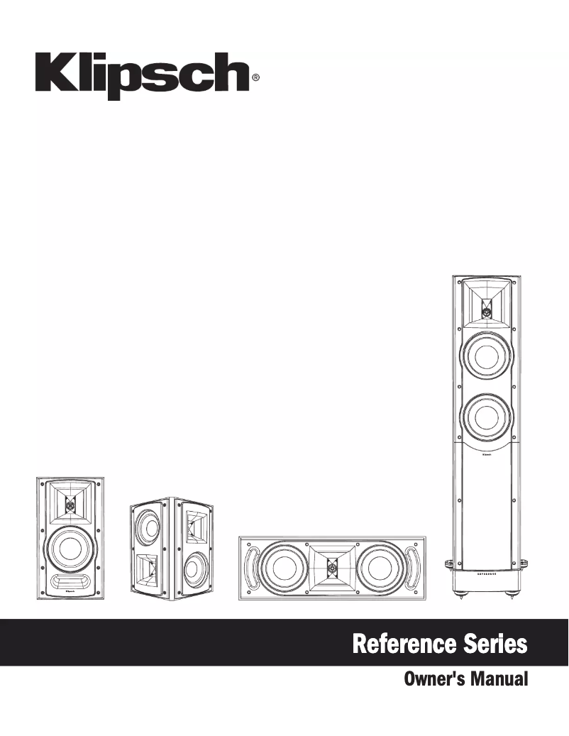 Page 1 of the manual User Manual Klipsch Reference RF-82 II