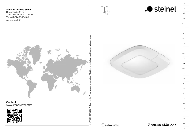 Page 1 of the manual User Manual Steinel IR Quattro SLIM