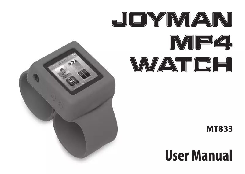 Image de la première page du manuel de l'appareil MT833