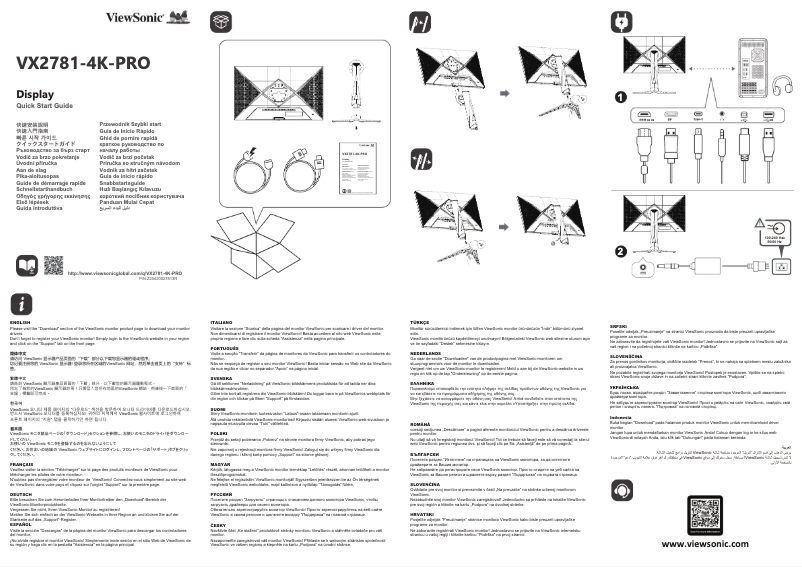 Image de la première page du manuel de l'appareil VX2781-4K-PRO