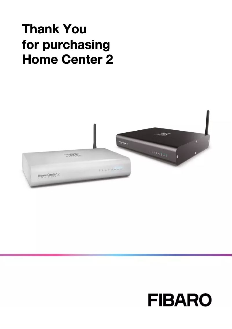 Page 1 of the manual User Manual Fibaro Home Center 2 FGHC2