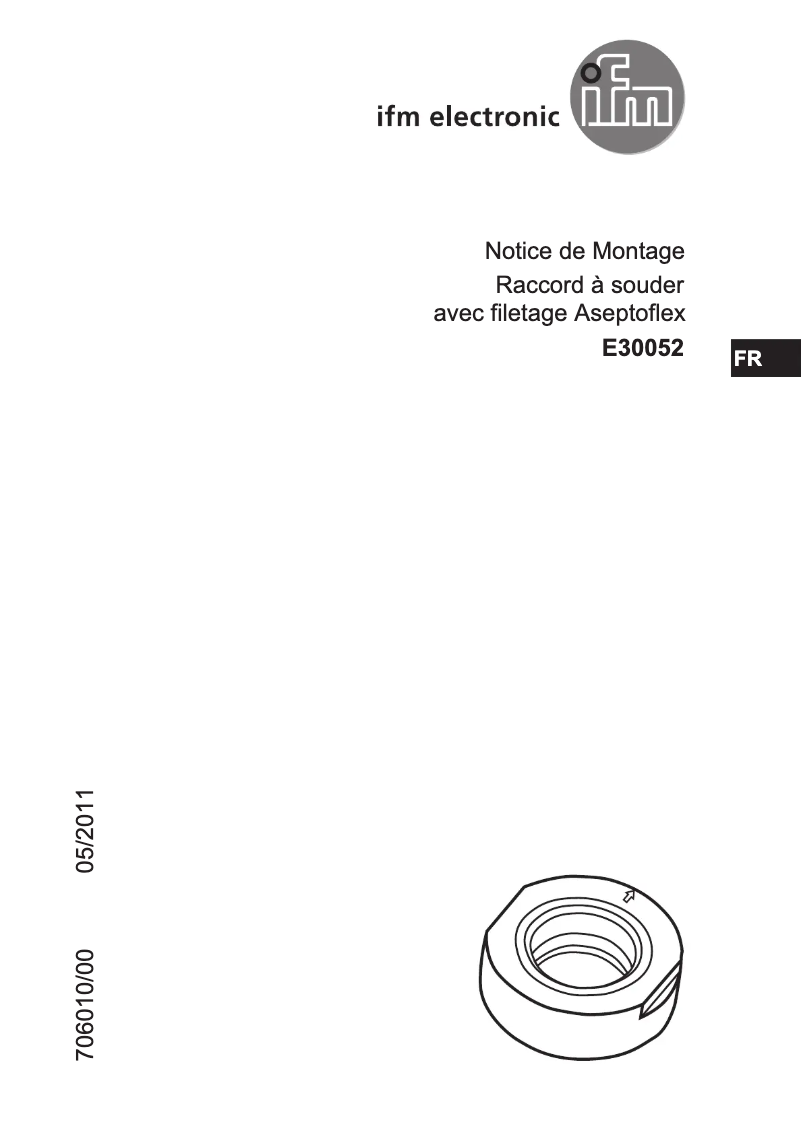 Page 1 of the manual User Manual IFM E30052