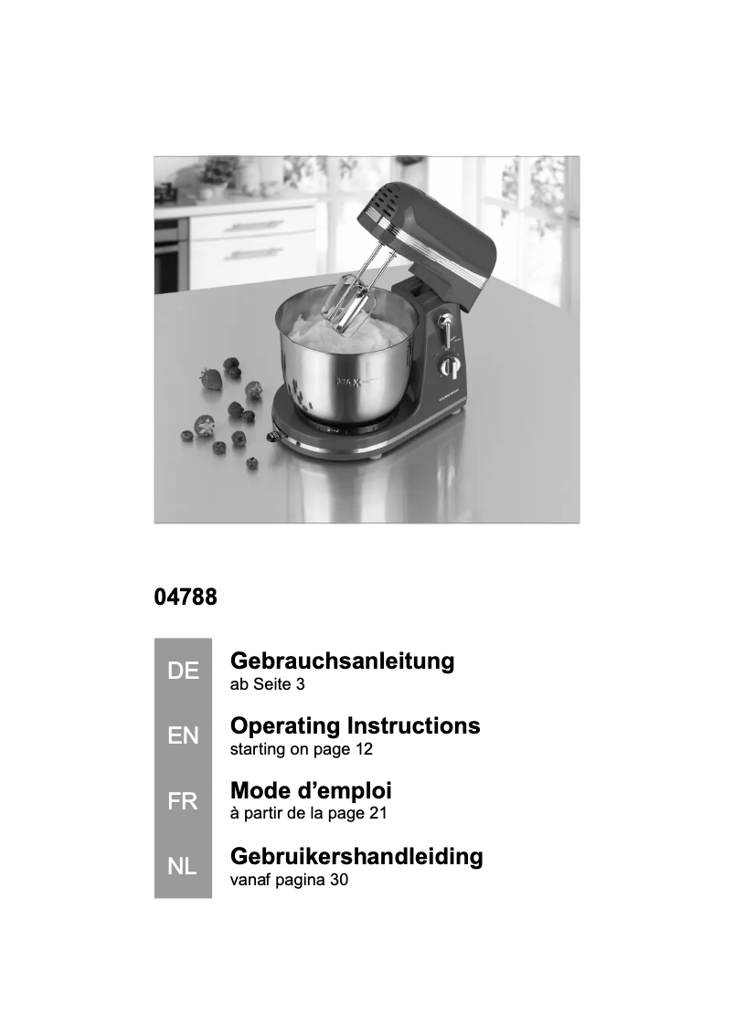 First page image of the manual for 04788