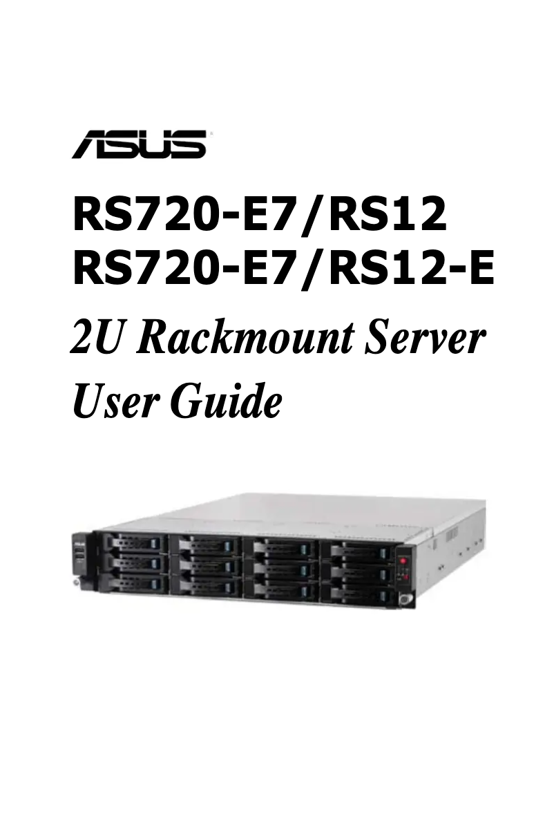 First page image of the manual for RS720-E7/RS12