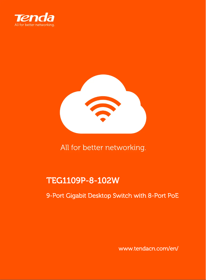 First page image of the manual for TEG1109P-8-102W