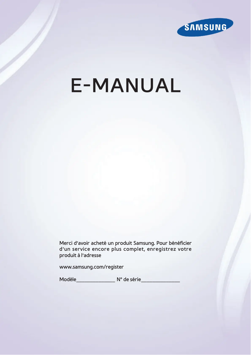 First page image of the manual for UA60F8000AR
