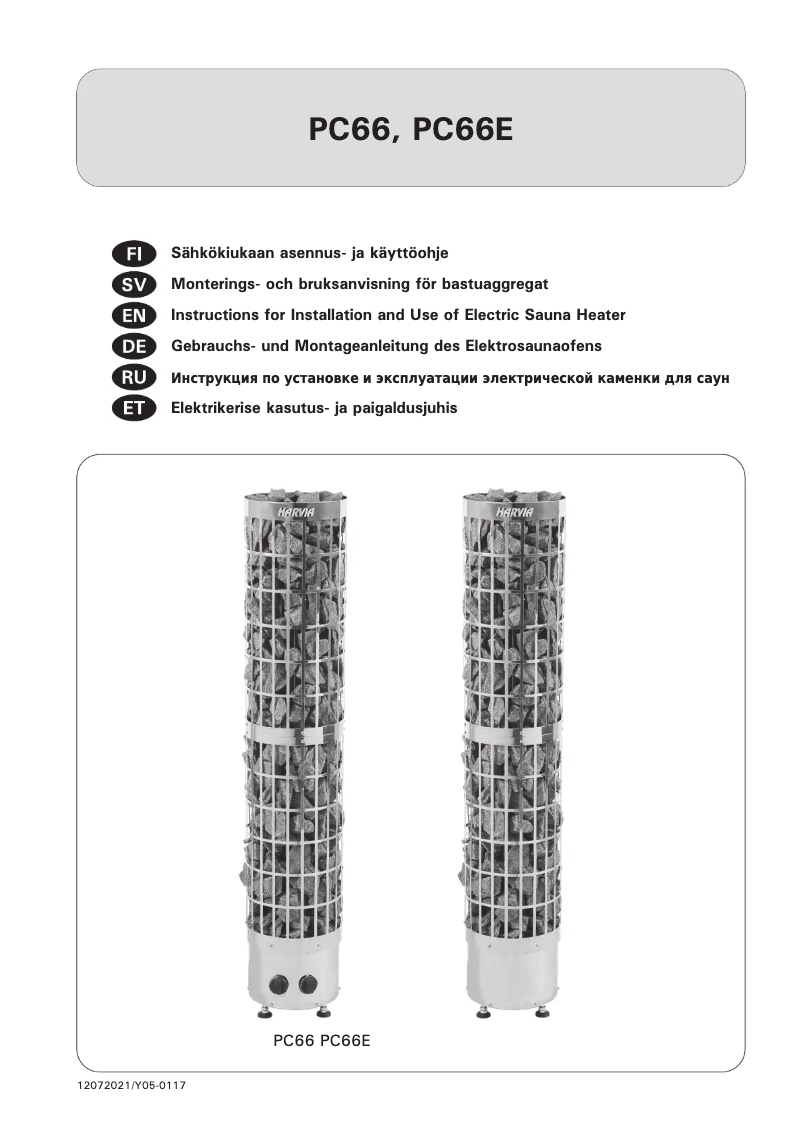 First page image of the manual for Cilindro PC66E HPCE66400M