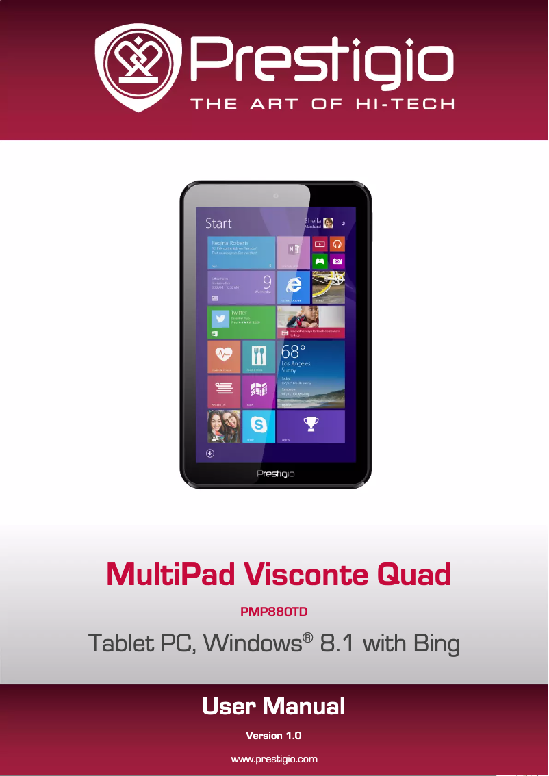 First page image of the manual for MultiPad Visconte Quad