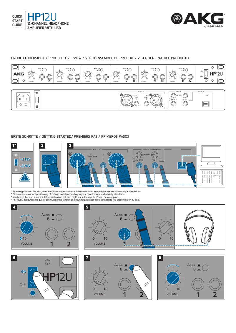 First page image of the manual for HP12U