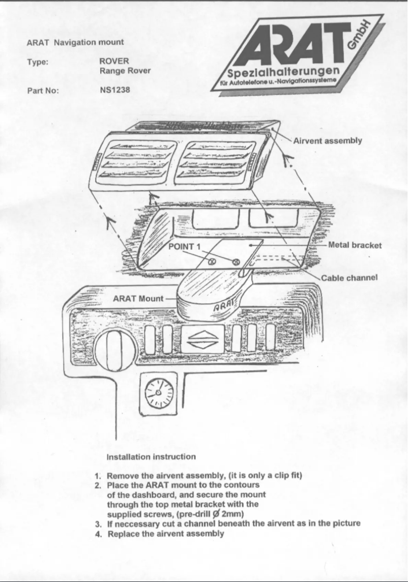 First page image of the manual for NS1238