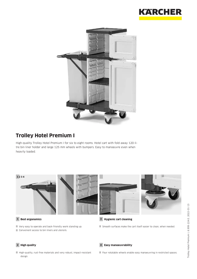 Page 1 of the manual User Manual Kärcher Trolley Hotel Premium I