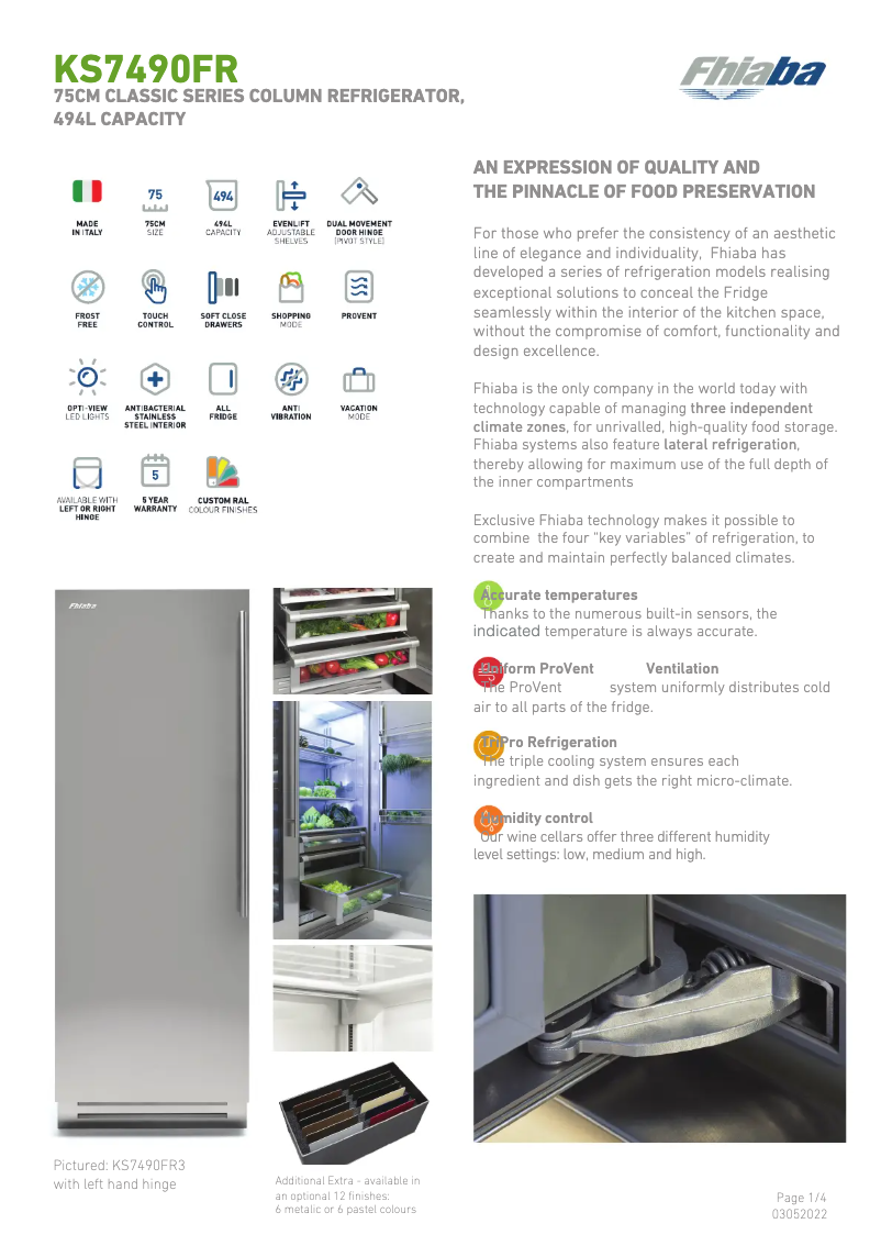 First page image of the manual for KS7490FR3A