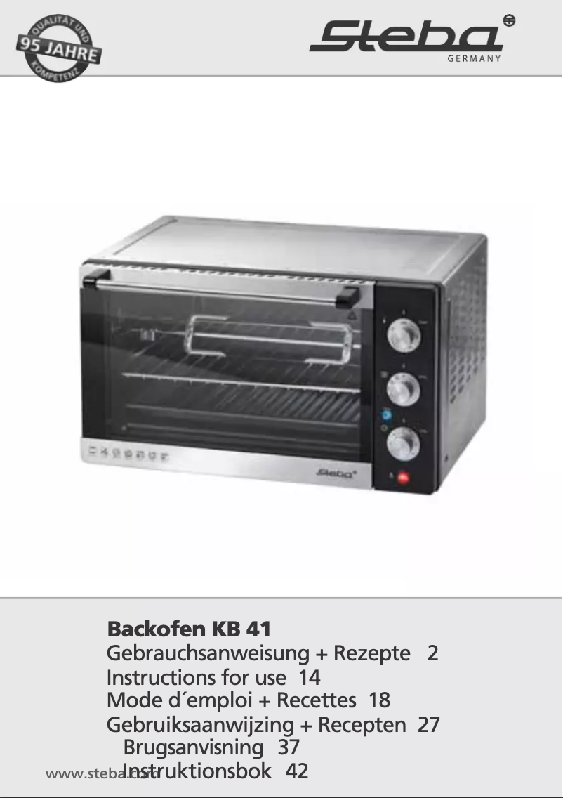 First page image of the manual for KB 41