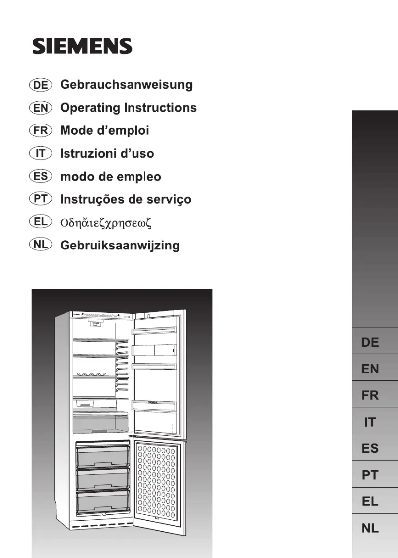 Page 1 of the manual User Manual Siemens KG36SA75