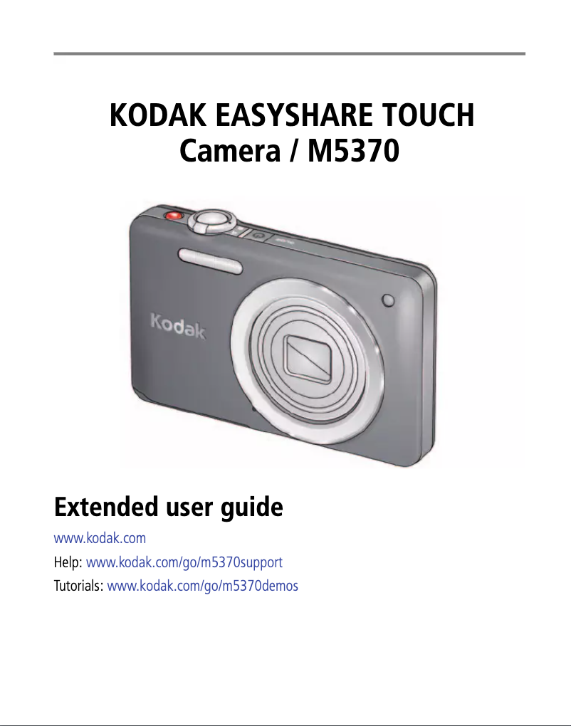 First page image of the manual for EasyShare M5370