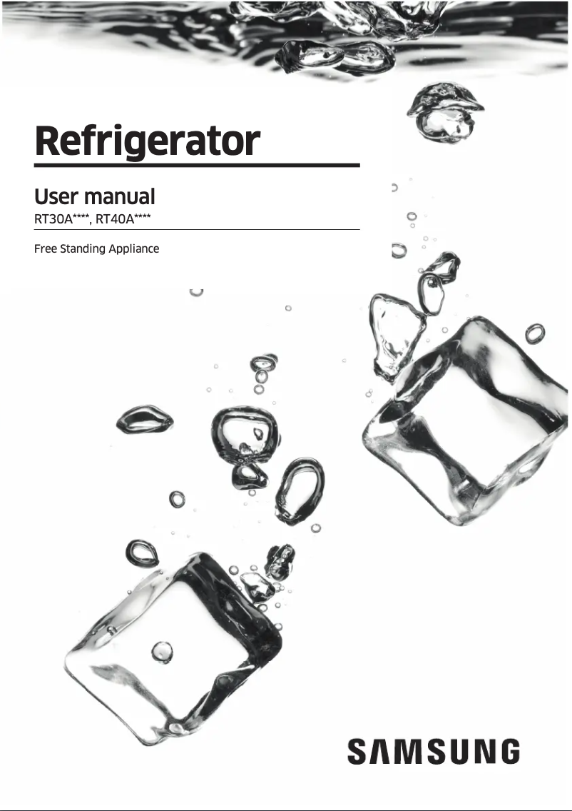 First page image of the manual for RT40A3010SA