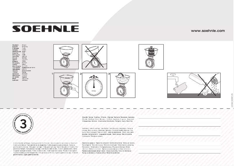 Page 1 de la notice Manuel utilisateur Soehnle Actuell 65040