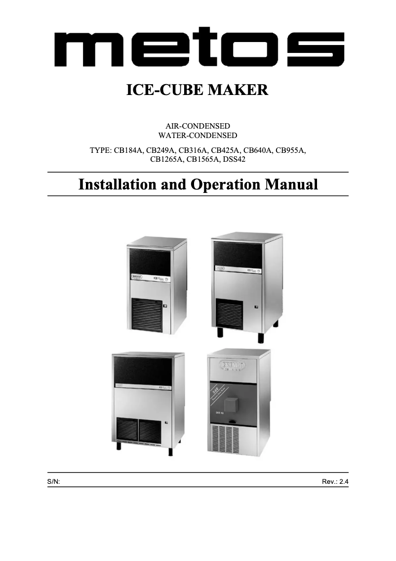 First page image of the manual for CB425A