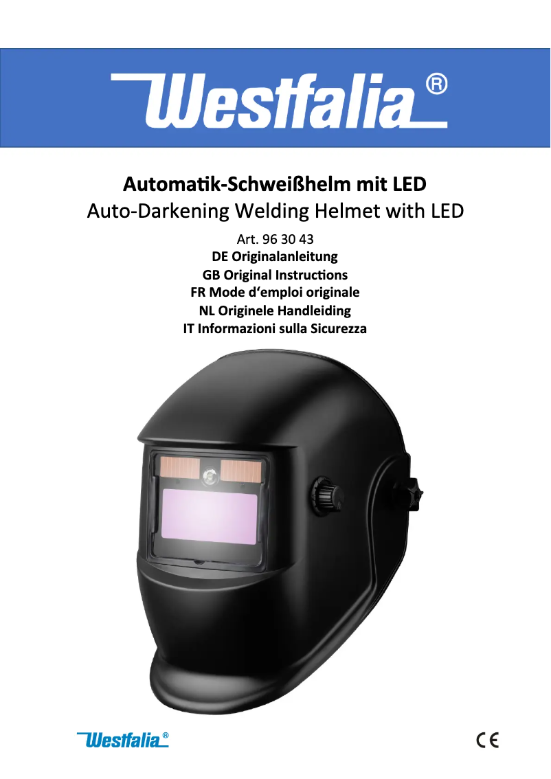 Page 1 of the manual User Manual Westfalia 963043