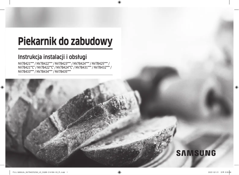 First page image of the manual for NV7B4325ZAK