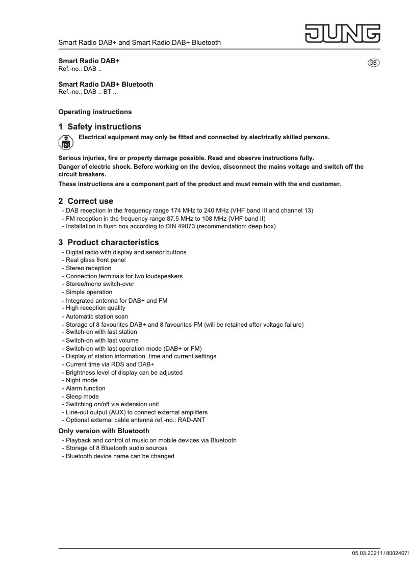 First page image of the manual for DABCD