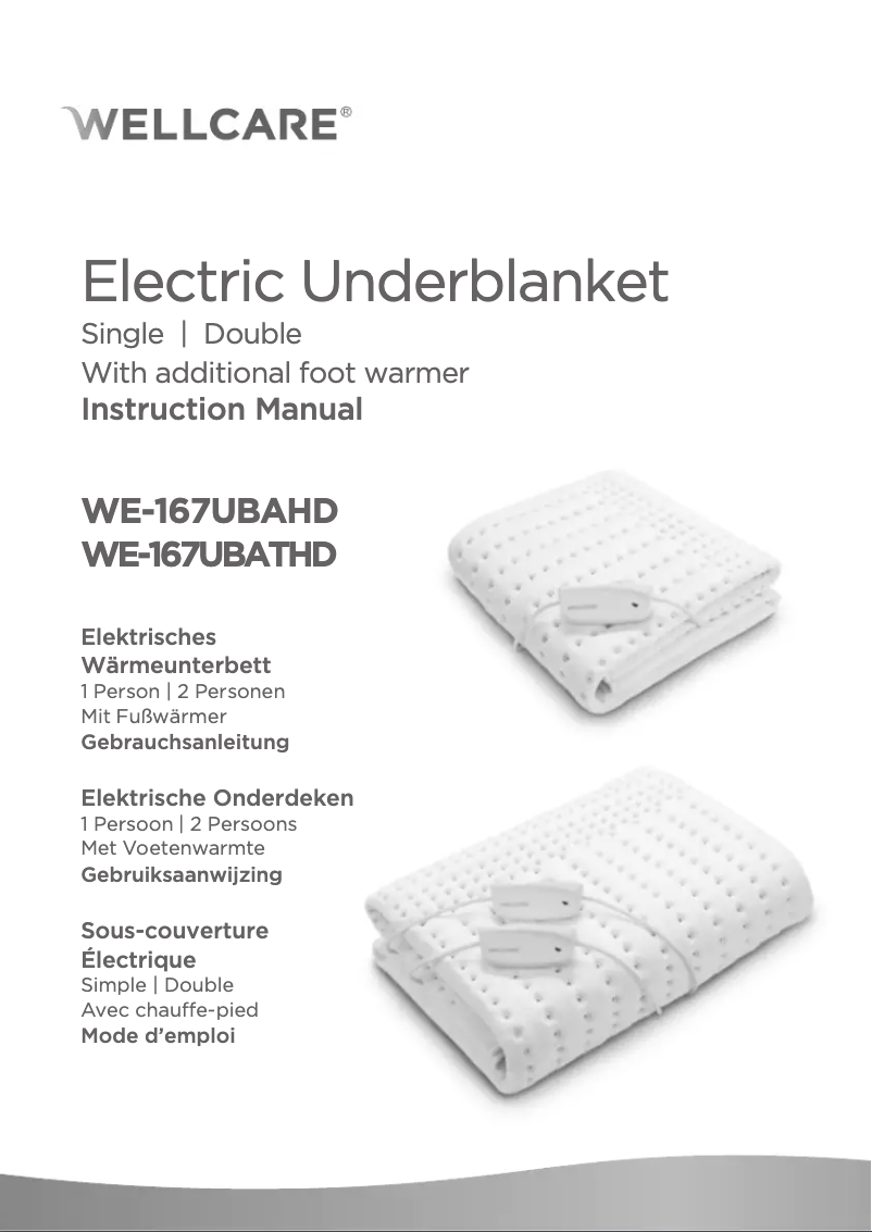 First page image of the manual for WE-167UBATHD