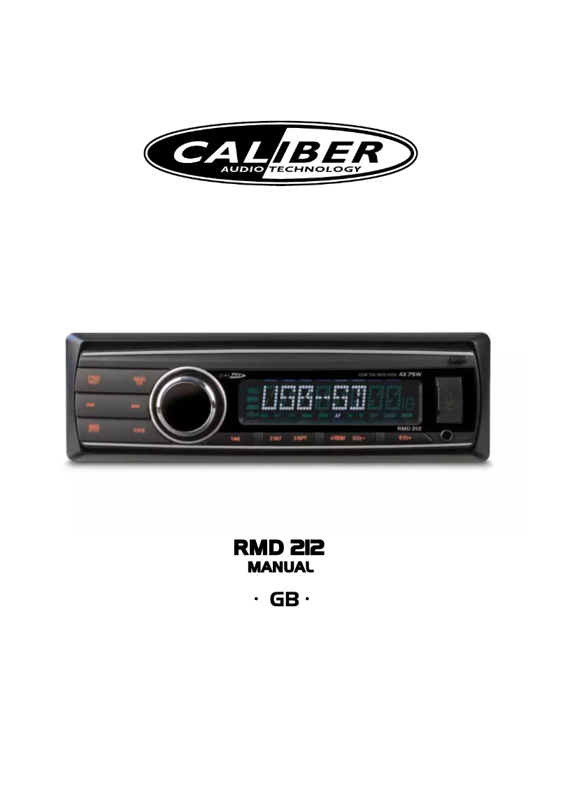 First page image of the manual for RMD 212