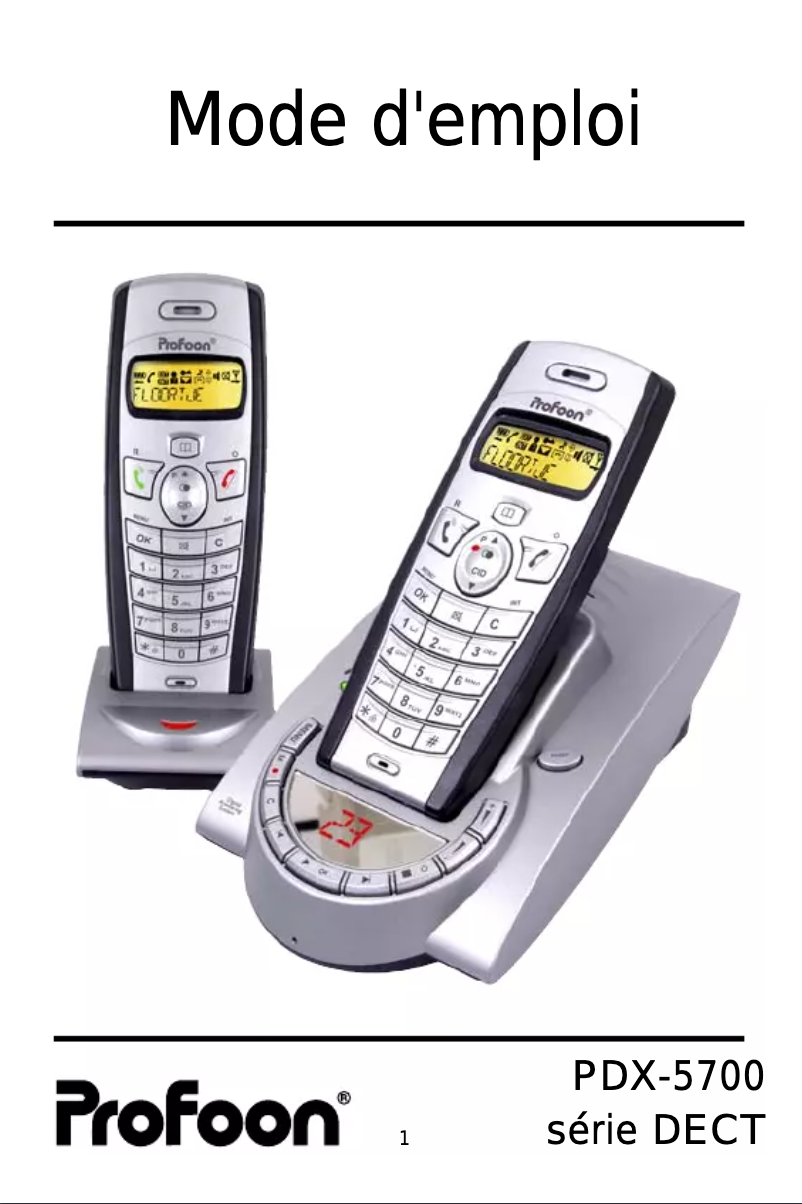 First page image of the manual for PDX-5715