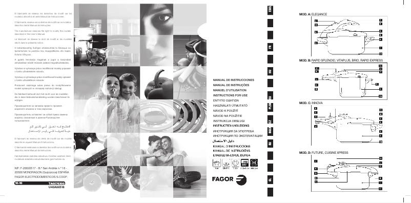 Page 1 of the manual User Manual Fagor Combi Xpress 4+8