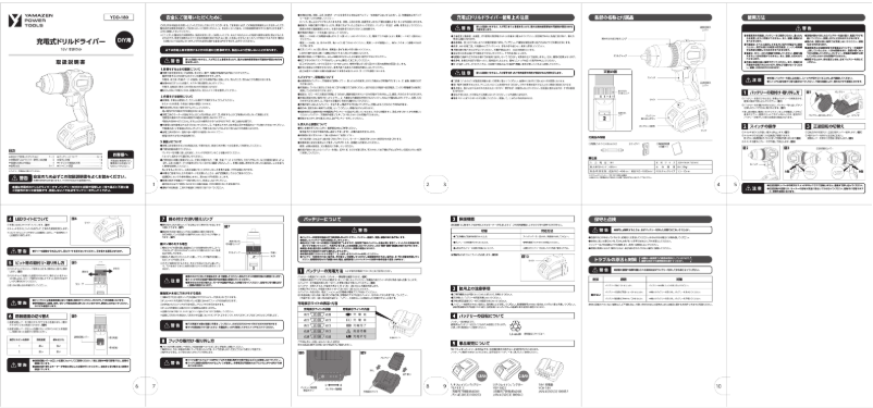 First page image of the manual for YDD-180
