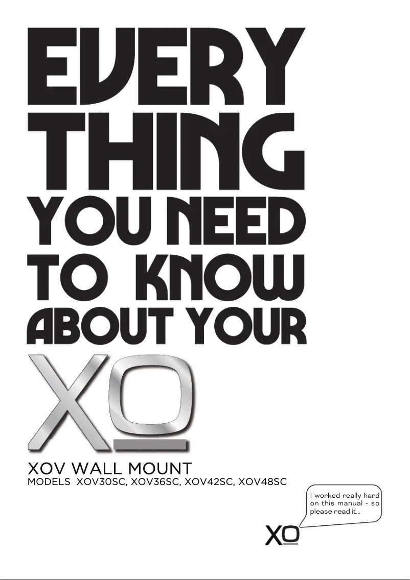 First page image of the manual for XOV36SC