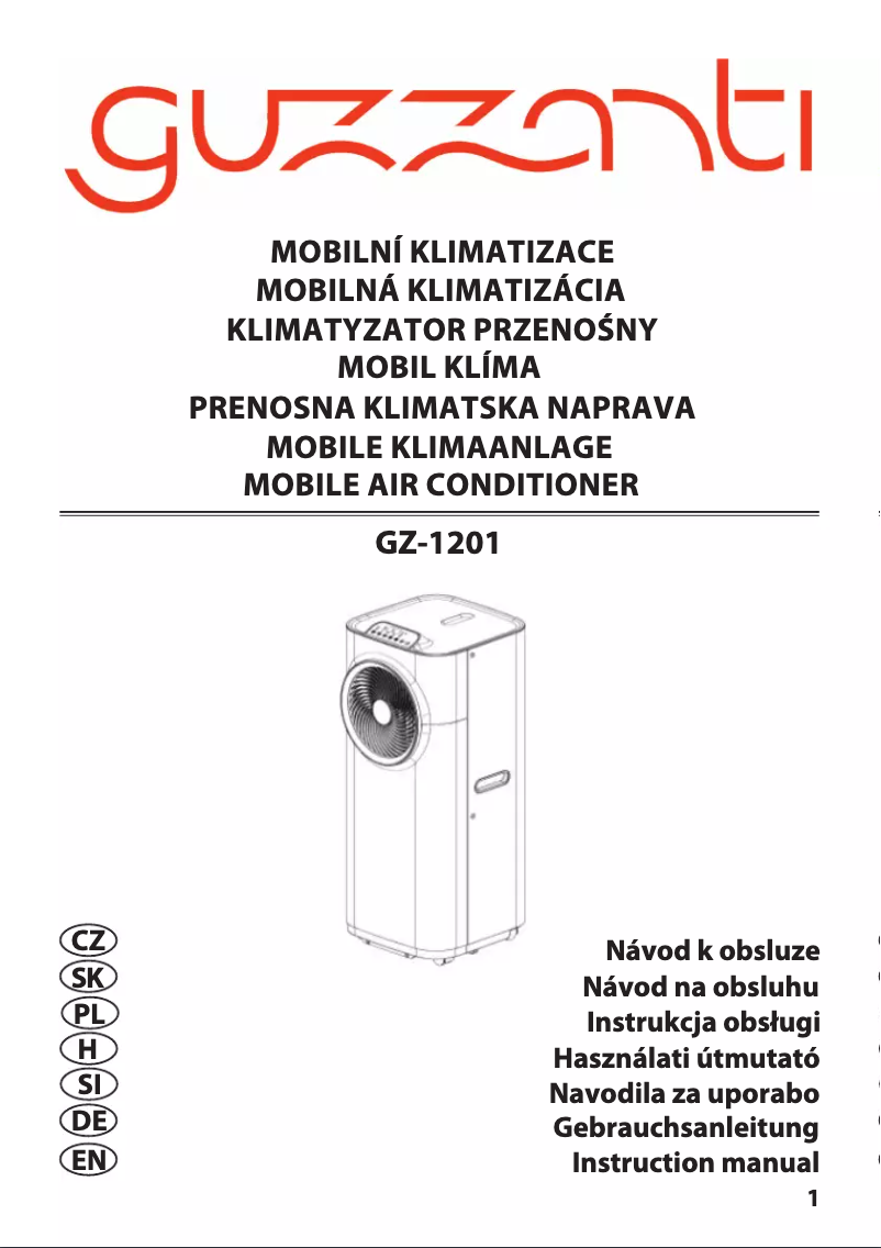Page 1 of the manual User Manual Guzzanti GZ-1201