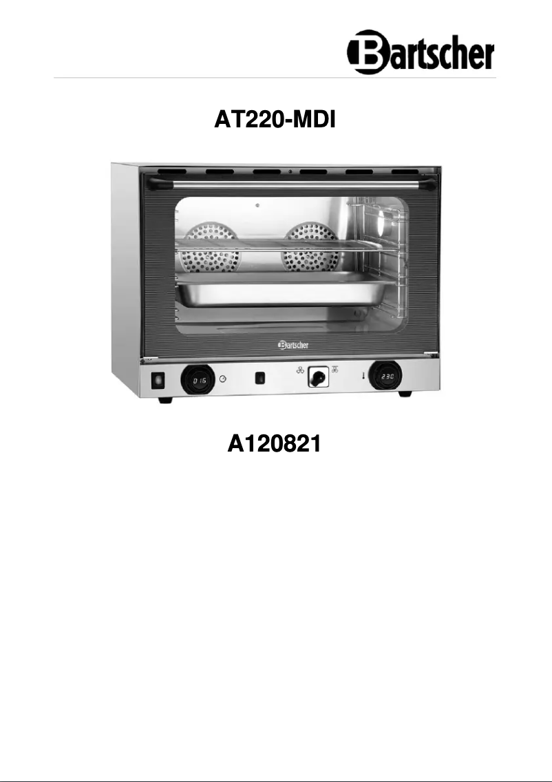 Page 1 of the manual User Manual Bartscher AT220-MDI