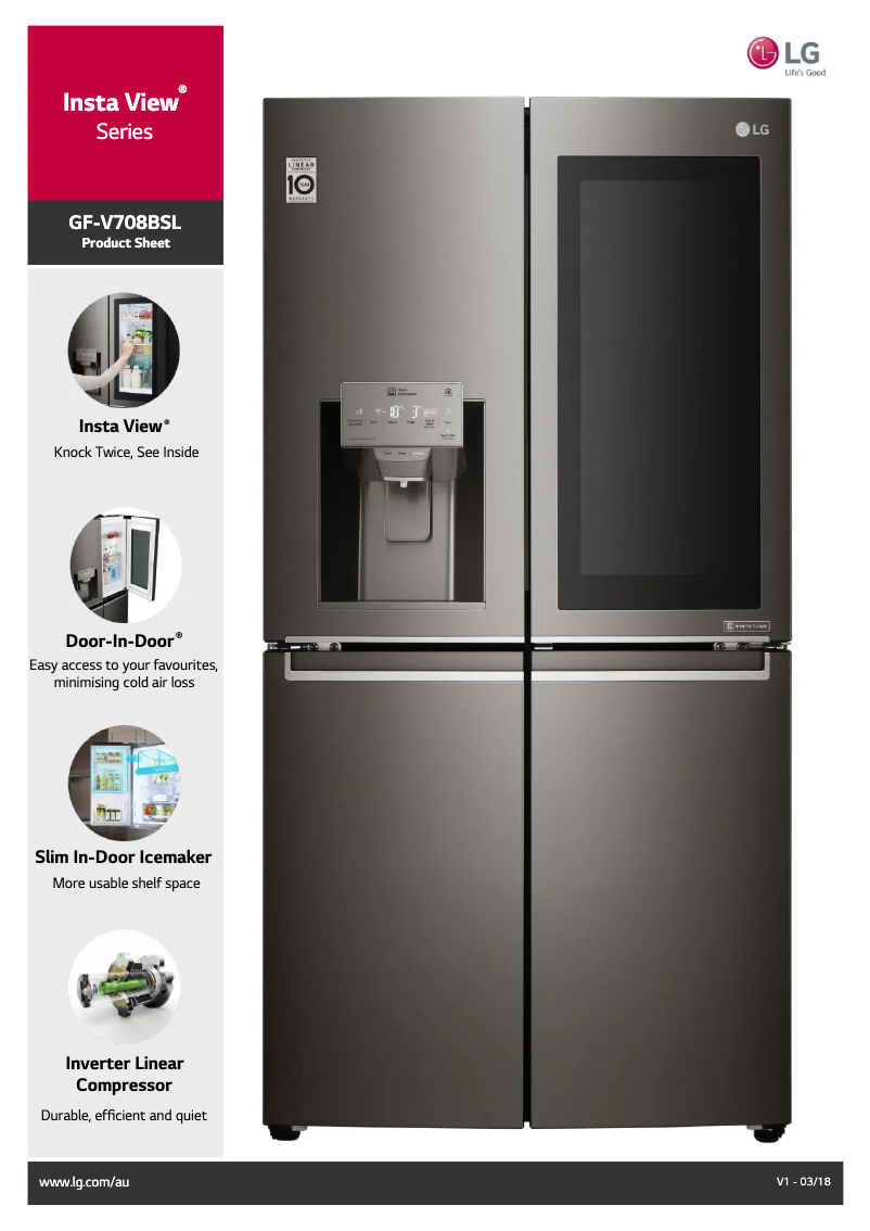 First page image of the manual for GF-V708BSL