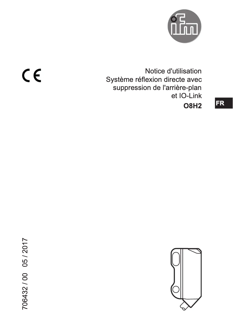 Page 1 of the manual User Manual IFM O8H222