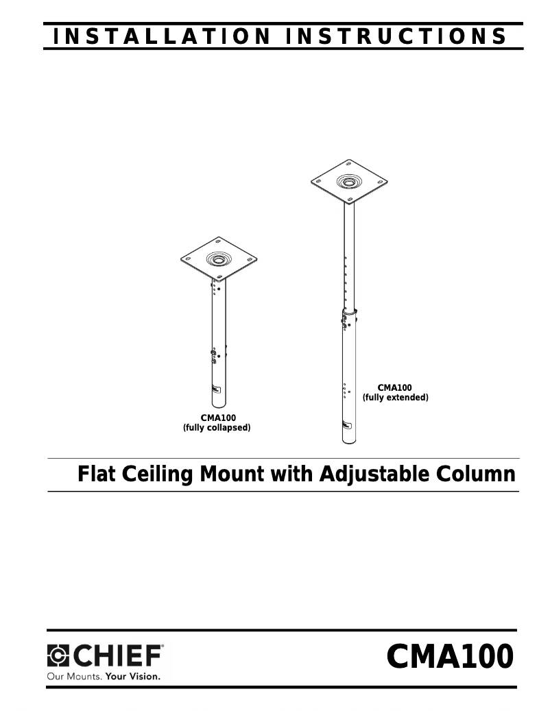 Page 1 of the manual User Manual Chief CMA100