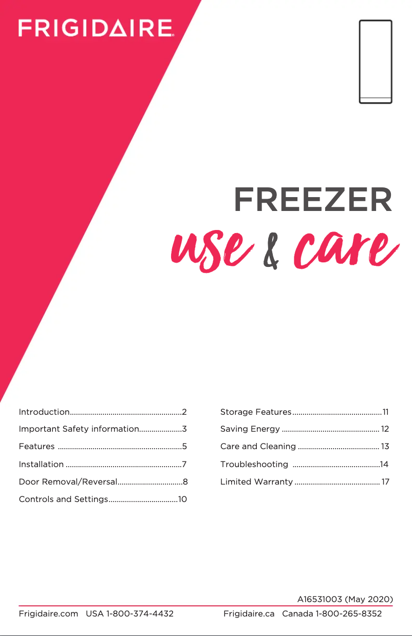 Image de la première page du manuel de l'appareil FFFU16F2VW