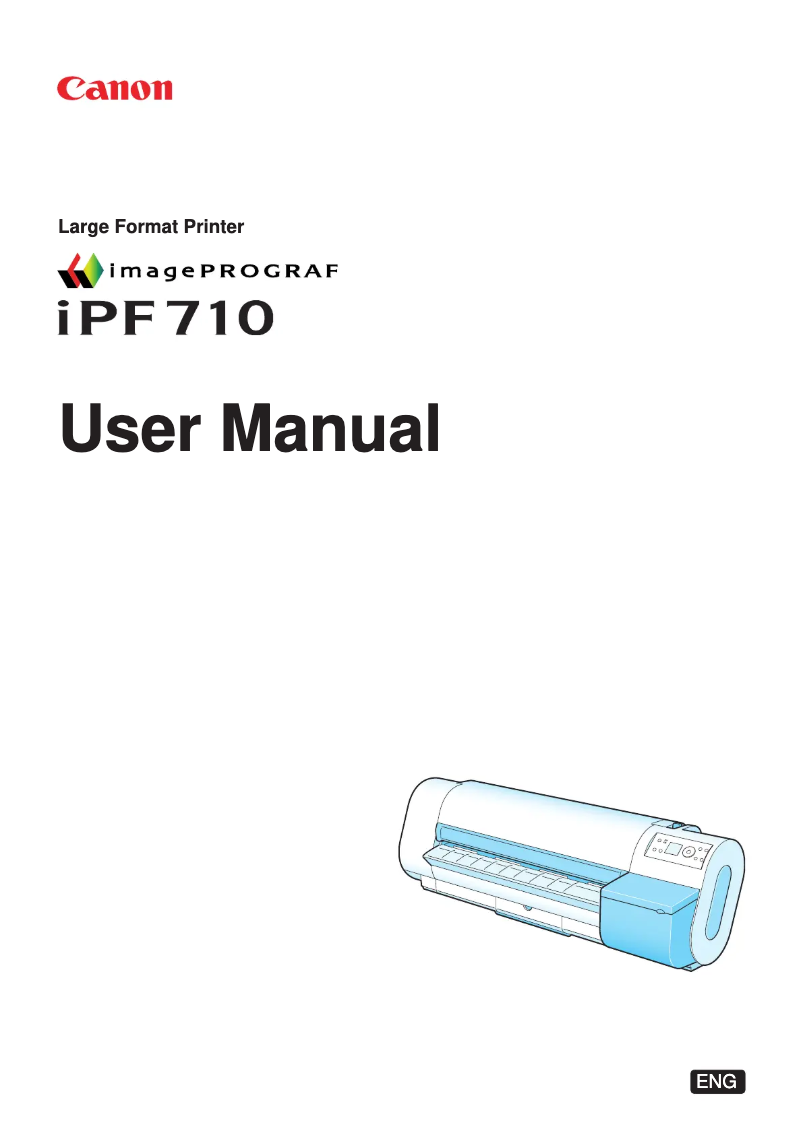 First page image of the manual for imagePROGRAF iPF710