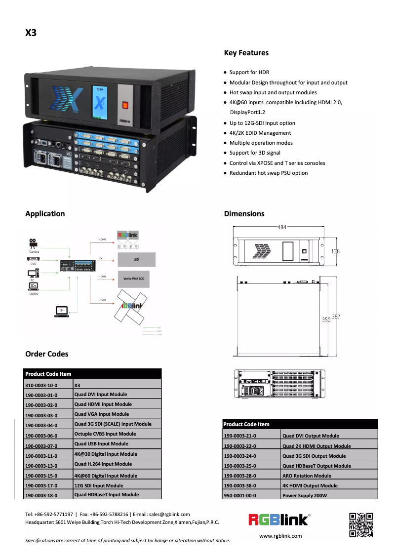 Page 1 of the manual User Manual RGBlink X3