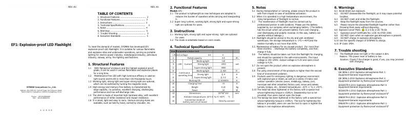 Page 1 of the manual User Manual Nitecore EF1