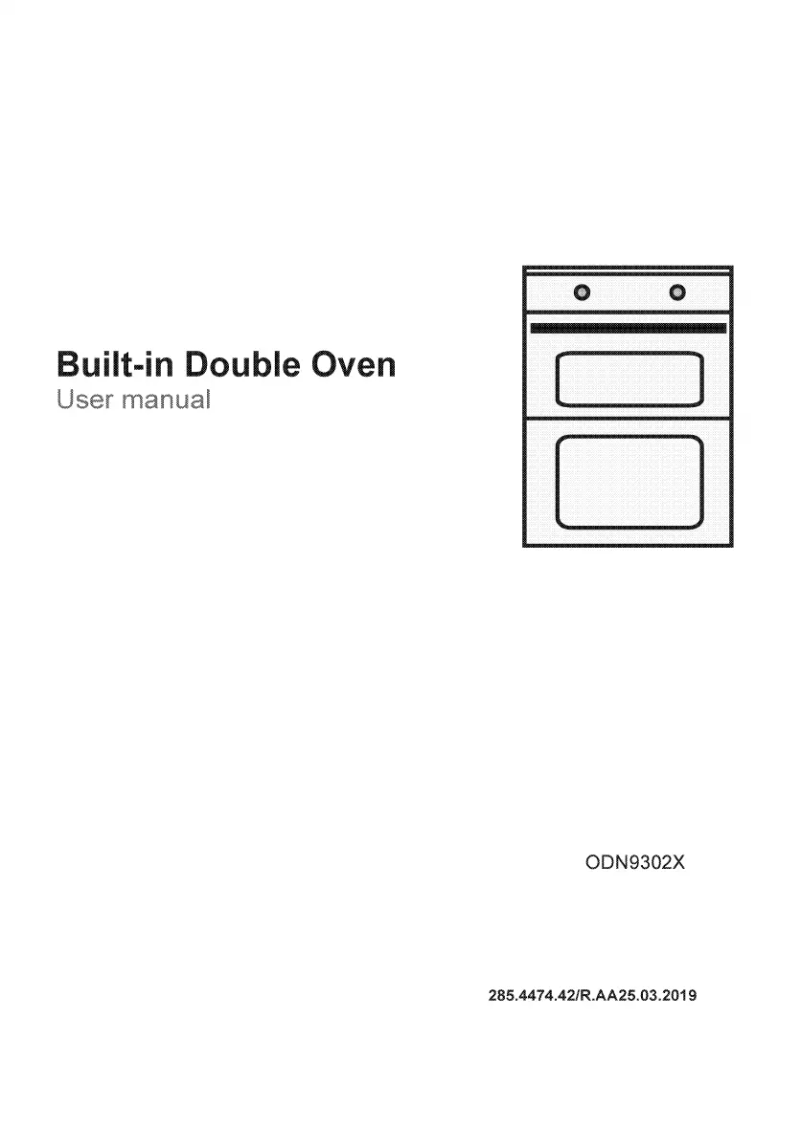 First page image of the manual for ODN9302X