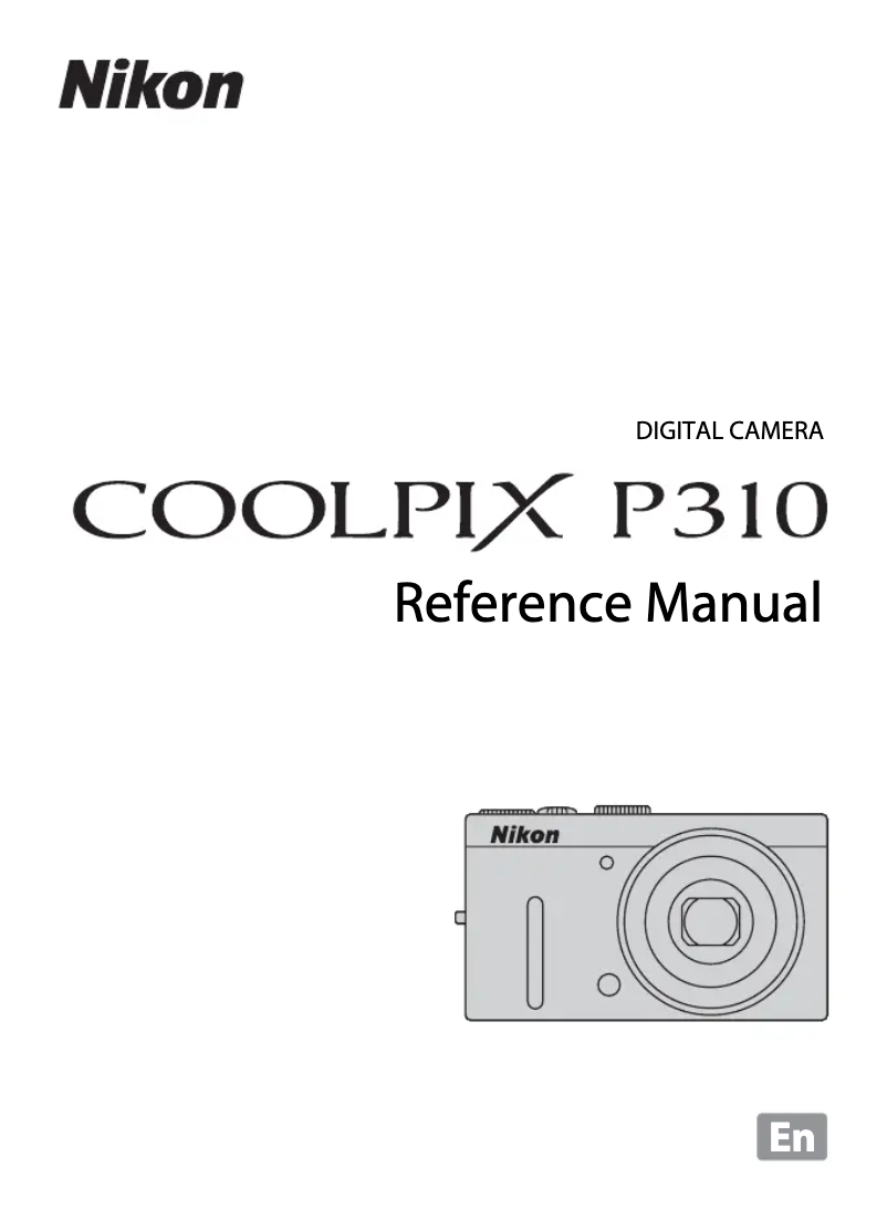 First page image of the manual for Coolpix P310