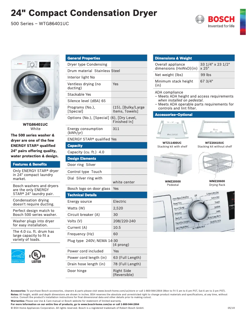 First page image of the manual for WTG86401UC