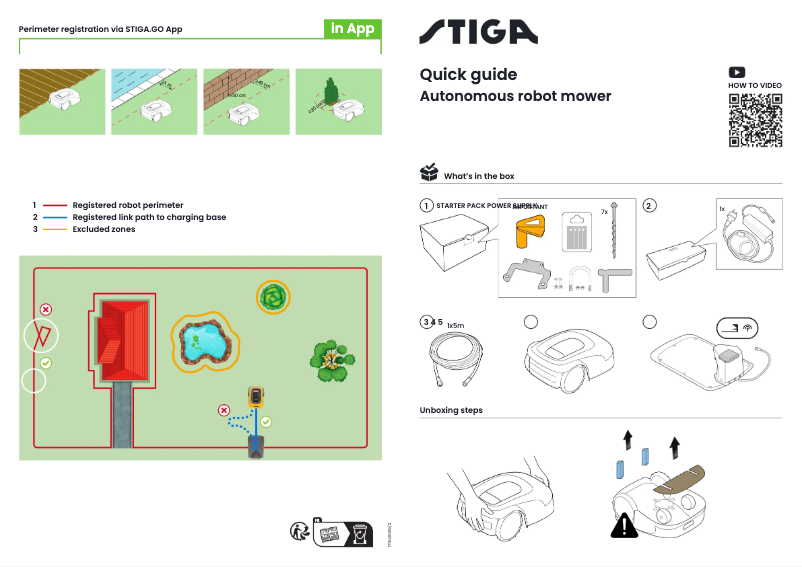 Page 1 of the manual Quick Start Guide Stiga A 500